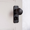 Holkham Door Knob, Ilkley Privacy Plate, Beeswax