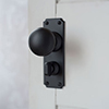 Holkham Door Knob, Ilkley Privacy Plate, Matt Black