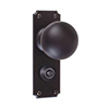 Holkham Door Knob, Ilkley Privacy Plate, Matt Black