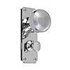 Holkham Door Knob, Ilkley Privacy Plate, Nickel