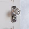 Holkham Door Knob, Ilkley Privacy Plate, Nickel