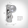 Holkham Door Knob, Ilkley Privacy Plate, Nickel