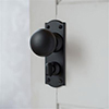 Holkham Door Knob, Nowton Privacy Plate, Matt Black