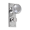 Holkham Door Knob, Ripley Privacy Plate, Nickel