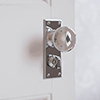 Holkham Door Knob, Ripley Privacy Plate, Nickel