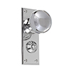 Holkham Door Knob, Ripley Privacy Plate, Nickel