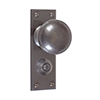 Holkham Door Knob, Ripley Privacy Plate, Polished