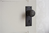 Reeded Door Knob, Bristol Keyhole Plate, Beeswax