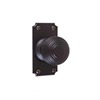 Reeded Door Knob, Ilkley Short Plate, Matt Black