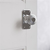 Reeded Door Knob, Ilkley Short Plate, Nickel