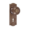 Reeded Door Knob, Nowton Keyhole Plate, Antiqued