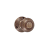 Reeded Door Knob, Reeded Plate, Antiqued Brass