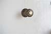 Reeded Door Knob, Reeded Plate, Antiqued Brass