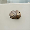 Reeded Door Knob, Reeded Plate, Antiqued Brass