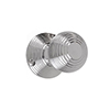 Reeded Door Knob, Reeded Plate, Nickel