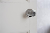 Reeded Door Knob, Shaftesbury Plate, Nickel