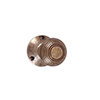 Reeded Door Knob, Rowley Plate, Antiqued Brass