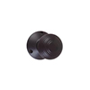 Reeded Door Knob, Rowley Plate, MattBlack