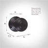 Reeded Door Knob, Rowley Plate, MattBlack