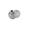 Reeded Door Knob, Rowley Plate, Nickel