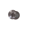 Reeded Door Knob, Rowley Plate, Polished