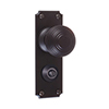 Reeded Door Knob, Ilkley Privacy Plate, Matt Black