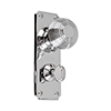 Reeded Door Knob, Ilkley Privacy Plate, Nickel