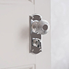 Reeded Door Knob, Nowton Privacy Plate, Nickel