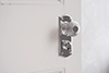 Reeded Door Knob, Nowton Privacy Plate, Nickel