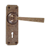 Manson Handle, Ilkley Keyhole Plate, Antiqued Brass