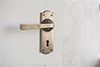 Manson Handle, Nowton Keyhole Plate, Antiqued Brass