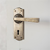 Manson Handle, Nowton Keyhole Plate, Antiqued Brass