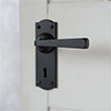 Manson Handle, Nowton Keyhole Plate, Matt Black