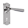 Manson Handle, Nowton Keyhole Plate, Nickel