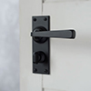 Manson Handle, Bristol Privacy Plate, Matt Black