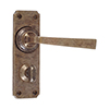 Manson Handle, Ilkley Privacy Plate, Antiqued Brass
