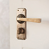 Manson Handle, Ilkley Privacy Plate, Antiqued Brass