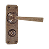Manson Handle, Ilkley Privacy Plate, Antiqued Brass