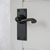 Regency Handle, Bristol Plain Plate, Matt Black