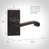 Regency Handle, Bristol Short Plate, Matt Black