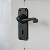 Regency Handle, Ilkley Keyhole Plate, Matt Black