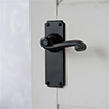 Regency Handle, Ilkley Plain Plate, Matt Black