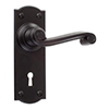 Regency Handle, Nowton Keyhole Plate, Matt Black