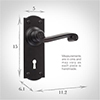 Regency Handle, Nowton Keyhole Plate, Matt Black