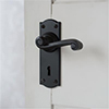 Regency Handle, Nowton Keyhole Plate, Matt Black