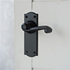 Regency Handle, Nowton Plain Plate, Matt Black