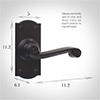 Regency Handle, Nowton Short Plate, Matt Black