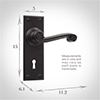 Regency Handle, Ripley Keyhole Plate, Matt Black