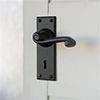 Regency Handle, Ripley Keyhole Plate, Matt Black