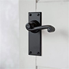 Regency Handle, Ripley Plain Plate, Matt Black